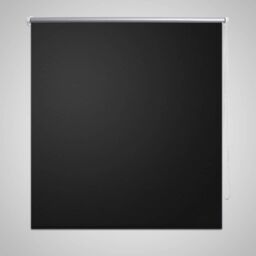 Berkfield Home Roller Blind Blackout 100 x 230 cm Black - thumbnail 1