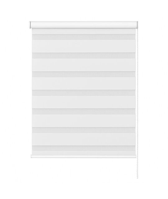 New Edge Blinds White Day & Night Zebra Roller Blind (165cm drop) - 90cm - Size: 50 cm - image 1