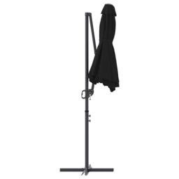 Berkfield Home Garden Cantilever Parasol Black Large Powder-coated steel - thumbnail 7