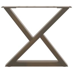 Berkfield Home Coffee Table Legs 2 pcs Natural Steel 60x(42-43.3) cm Steel in Brown - thumbnail 5