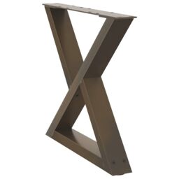 Berkfield Home Coffee Table Legs 2 pcs Natural Steel 60x(42-43.3) cm Steel in Brown - thumbnail 4
