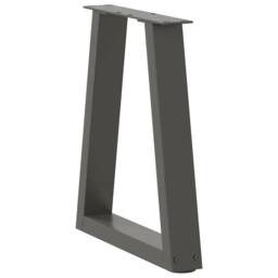 Berkfield Home Dining Table Legs V-Shape 2 pcs Anthracite 28x(42-43.3) cm Steel in Charcoal - thumbnail 4