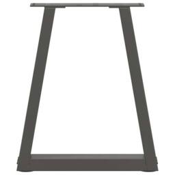 Berkfield Home Dining Table Legs V-Shape 2 pcs Anthracite 28x(42-43.3) cm Steel in Charcoal - thumbnail 5