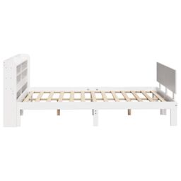 Berkfield Home Bed Frame with Headboard without Mattress White 140x200 cm - thumbnail 5