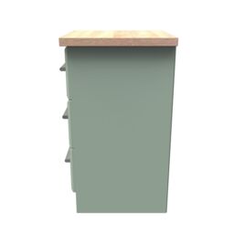 Ready Assembled 2 U Norfolk 3 Drawer Bedside Cabinet (Ready Assembled) in Pale Green - thumbnail 2