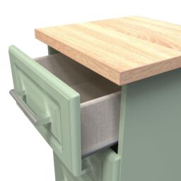 Ready Assembled 2 U Norfolk 3 Drawer Bedside Cabinet (Ready Assembled) in Pale Green - thumbnail 5