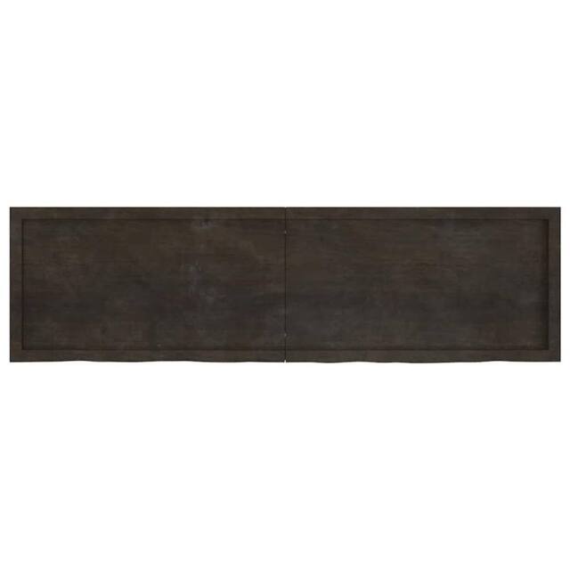Berkfield Home Wall Shelf Dark Grey 180x50x(2-6) cm Treated Solid Wood Oak in Brown - image 1