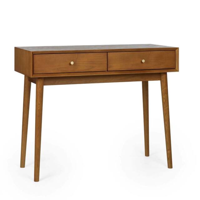 Cheshire Signature Macrae Writing Desk with 2 Drawers in Ash in Brown - image 1