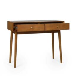 Cheshire Signature Macrae Writing Desk with 2 Drawers in Ash in Brown - thumbnail 2