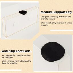 Costway 2-tier Modern Coffee Table Center Cocktail Table Wooden Accent Table in White - thumbnail 6