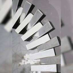 HOME LUXE INTERIOR Luxe Zip Design Mirror Round 90cm in Silver - thumbnail 2