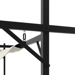Berkfield Home Pergola with Retractable Roof Cream 395x292x230 cm in Beige - Size: 395 x 292 x 230 cm - thumbnail 5
