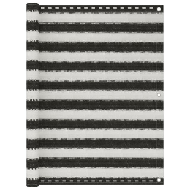 Berkfield Home Balcony Screen HDPE 120x500 cm Anthracite & White in Black - image 1