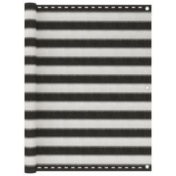 Berkfield Home Balcony Screen HDPE 120x500 cm Anthracite & White in Black - thumbnail 1