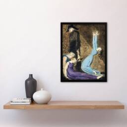 Artery8 Supine Woman Man with Bell William Blake Framed Wall Art Print - Size: A4 - thumbnail 4