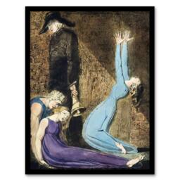 Artery8 Supine Woman Man with Bell William Blake Framed Wall Art Print - Size: A4 - thumbnail 1