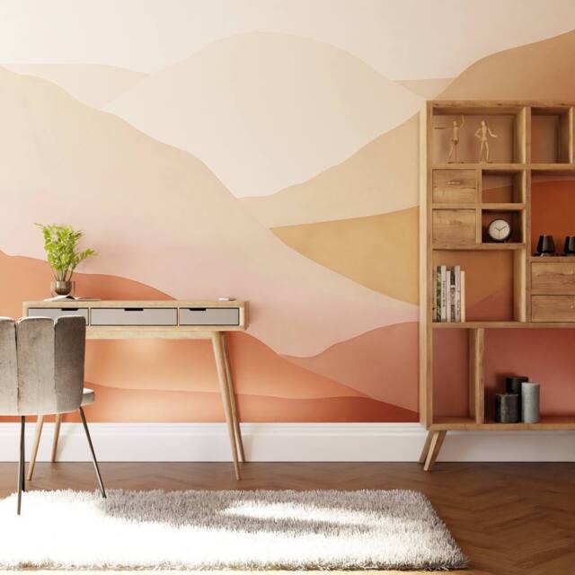 Superfresco Easy Beyond the Horizon Blush Print To Order 3m x 2.8m Mural in Pink - image 1