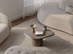 Vente-unique Metal Coffee Table - Taupe - ZINARA in Brown - thumbnail 1