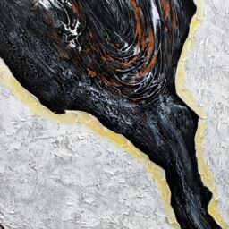 Modish Furnishing Black & Grey Abstract Canvas with Bright Accents & Black Frame - thumbnail 2