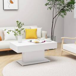 Berkfield Home Coffee Table White 96x50x45 cm Engineered Wood - Size: 96 x 50 x 45 cm - thumbnail 2