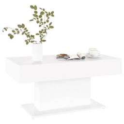 Berkfield Home Coffee Table White 96x50x45 cm Engineered Wood - Size: 96 x 50 x 45 cm - thumbnail 3