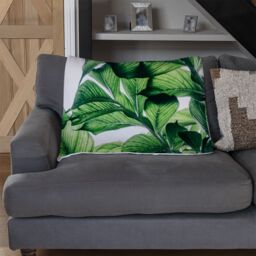 Benjamin Tate Design Tropical Palm Blanket in Natural - Size: 120 cm x 150 cm - thumbnail 2