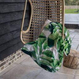 Benjamin Tate Design Tropical Palm Blanket in Natural - Size: 120 cm x 150 cm - thumbnail 4