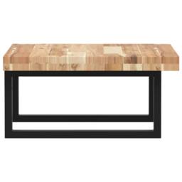 Berkfield Home Basin Shelf Wall Mounted Steel & Solid Wood Acacia in Brown - thumbnail 5
