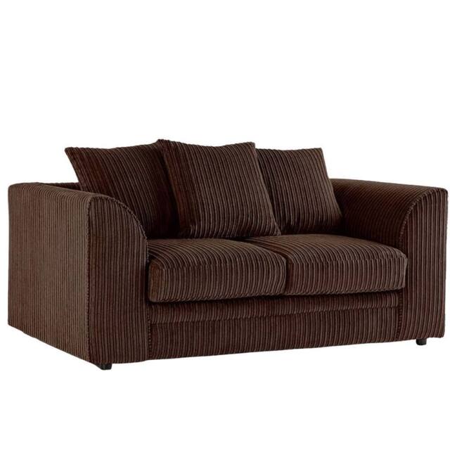 Bliss Furniture Jumbo Cord Scatter Back 2-Seater Sofa in Brown, Compact & Comfortable in Brown - Size: 2 Person - image 1