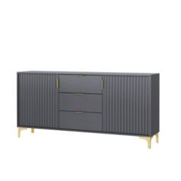 Creative Furniture Tide Crest Sideboard 140cm - Dark Grey & Gold - thumbnail 7