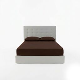Snug City Fitted Sheet Polycotton Plain Dyed Extra Deep 25cm Bed Linen in Brown - Size: Small Single - thumbnail 2