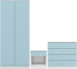 Seconique Denver Trio Set -White & Blue Gloss - thumbnail 2