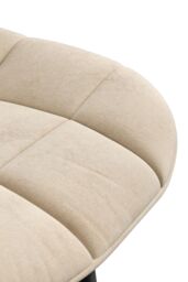 More4Homes Set of 8 Nova Modern Velvet Dining Chair Padded Seat Metal Legs in Beige - thumbnail 6