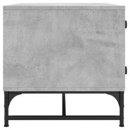 Berkfield Home Coffee Table with Glass Doors Concrete Grey 68.5x50x50 cm - thumbnail 6
