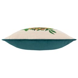 Furn Taormina Sicilian Moor's Head Floral Cushion in Teal - Size: 43 cm x 43 cm - thumbnail 5