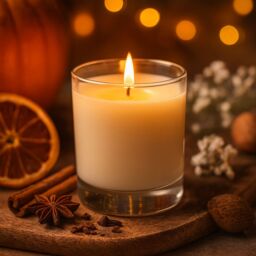Nicola Spring 160g Soy Wax Scented Candle - Pumpkin Spice - Aromatherapy Jar Candle in Clear - thumbnail 2