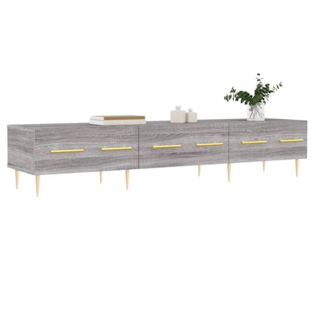 Berkfield Home TV Cabinet Grey Sonoma 150x36x30 cm Engineered Wood - Size: 150 x 36 x 30 cm - image 1