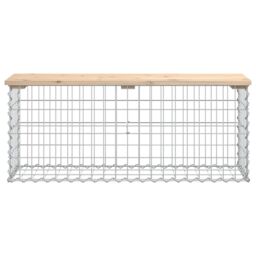 Berkfield Home Garden Bench Gabion Design 103x31.5x42 cm Solid Wood Pine in Brown - thumbnail 3