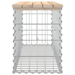 Berkfield Home Garden Bench Gabion Design 103x31.5x42 cm Solid Wood Pine in Brown - thumbnail 4