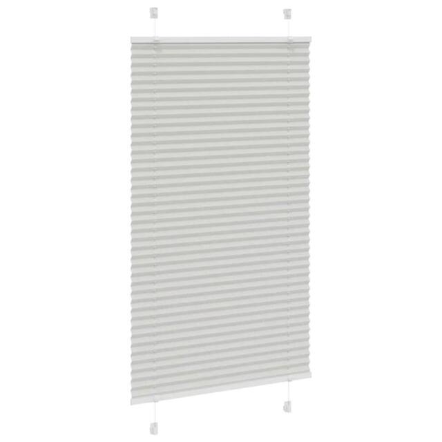 Berkfield Home Pleated Blind Light Grey 80x150 cm Fabric Width 79.4 cm Polyester - image 1