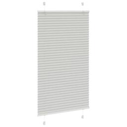 Berkfield Home Pleated Blind Light Grey 80x150 cm Fabric Width 79.4 cm Polyester - thumbnail 1