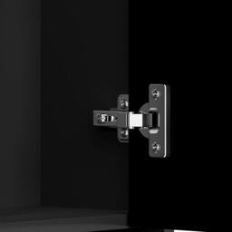 Levede Black Wooden Bathroom Wall Mounted Mirror Cabinet Storage Open Shelf - thumbnail 6
