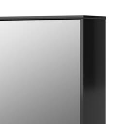 Levede Black Wooden Bathroom Wall Mounted Mirror Cabinet Storage Open Shelf - thumbnail 7