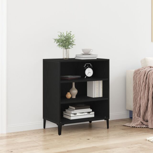 Berkfield Home Black Oak Sideboard - 57x35x70 cm, Engineered Wood - Size: 57 x 35 x 70 cm - image 1