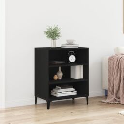 Berkfield Home Black Oak Sideboard - 57x35x70 cm, Engineered Wood - Size: 57 x 35 x 70 cm - thumbnail 1