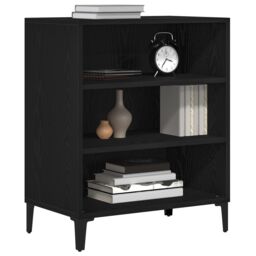 Berkfield Home Black Oak Sideboard - 57x35x70 cm, Engineered Wood - Size: 57 x 35 x 70 cm - thumbnail 3