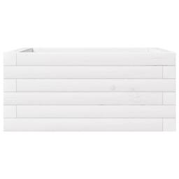 Berkfield Home Decorative Garden Planter White 50x50x23 cm Solid Wood Pine - Size: 50 x 50 x 23 cm - thumbnail 6