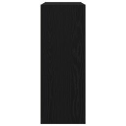 Berkfield Home Black Oak Console Table - 78x30x80 cm - Made from Engineered Wood - Size: 78 x 30 x 80 cm - thumbnail 7