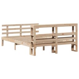 Berkfield Home Bed Frame with Headboard without Mattress 120x190 cm Small Double in Brown - thumbnail 8