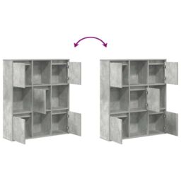 Berkfield Home Bookcase Concrete Grey 89x24x101.5 cm Engineered Wood - thumbnail 7